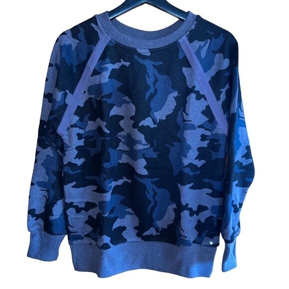 PrAna Cozy Up Sweatshirt Nautical Camo Size XS NWT - Picture 3 of 11